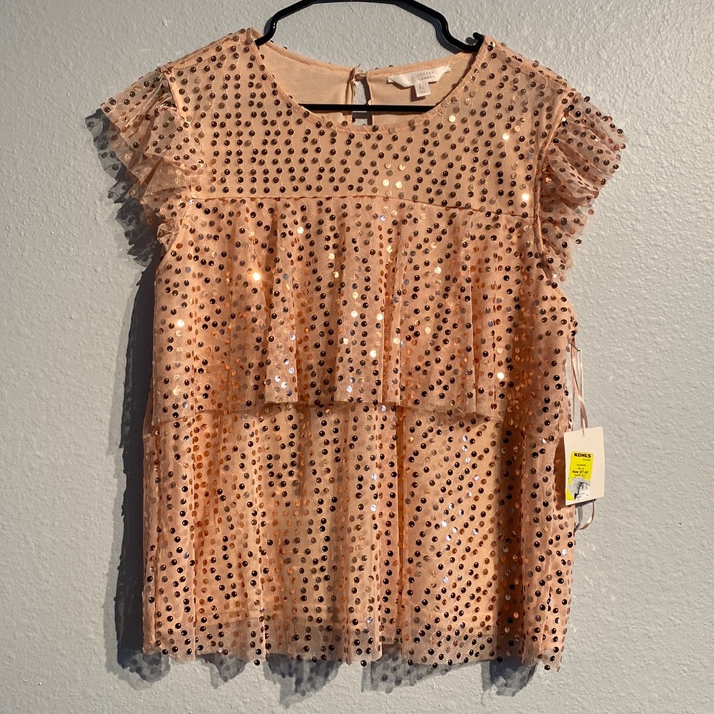 🆕 WT Sequence Pink LC Lauren Conrad top XL